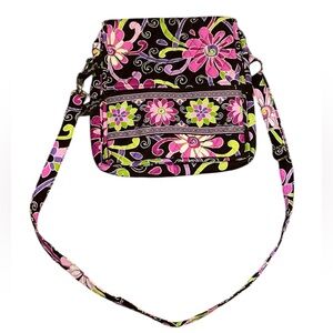 Vera Bradley Floral Crossbody Bag - Pink, Purple and Green